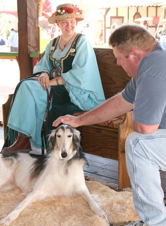 Patron pets Sergei