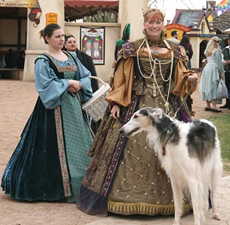 The Queen, Sergei, and one of her ladies